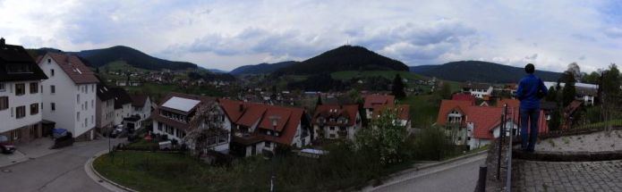 Blick nachmittags über Baiersbronn