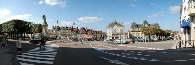 Grosser Platz in Autun Grosser Platz in Autun