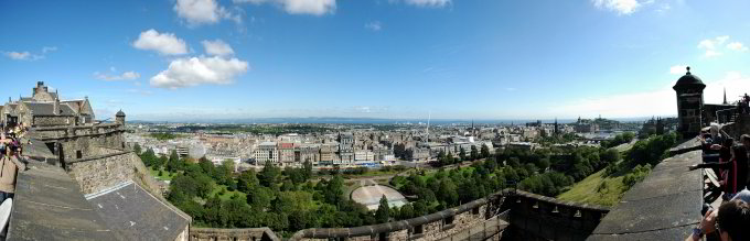 Panorama von der Burg aus auf Edinburgh Panorama von der Burg aus auf Edinburgh