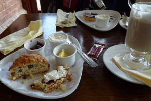 Warme Pause im Stationhousecafe