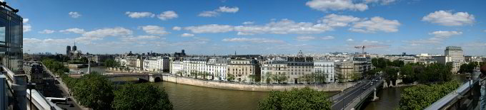 Aussicht von der Terrasse des Institut du Monde Arab