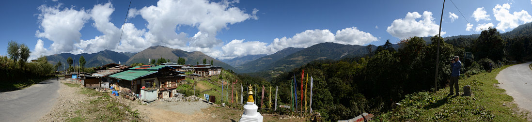 Super Panoramablick während des Mittagessens