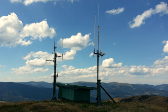 Bild: Das Amateurfunkrelais auf dem Petit Ballon