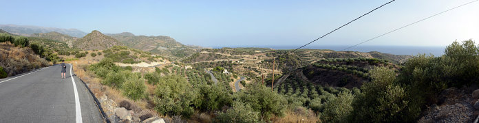 Bild: Blick aufs Traumplateau von der Strasse nach Keratokambos aus Bild: Blick aufs Traumplateau von der Strasse nach Keratokambos aus