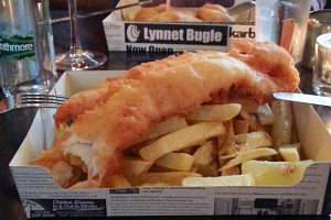 Bild: So kriegt man sein Fish&Chips serviert Bild: So kriegt man sein Fish&Chips serviert