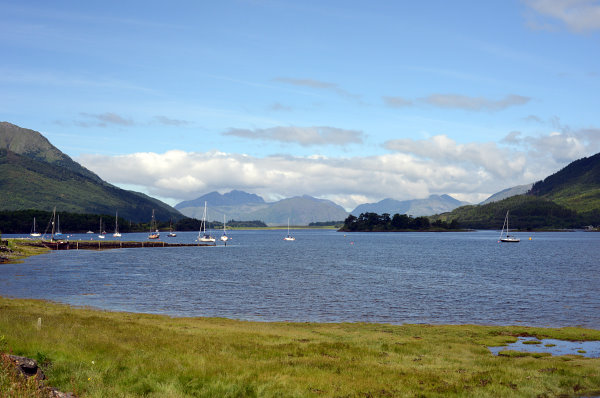 Der Blick auf Loch Leven von Glencoe aus Der Blick auf Loch Leven von Glencoe aus