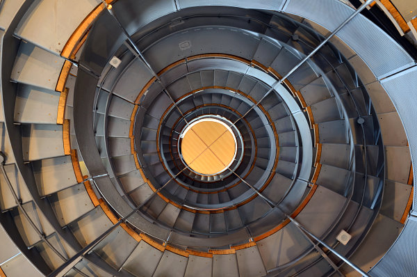 Eine Wendeltreppe im Lighthouse Eine Wendeltreppe im Lighthouse