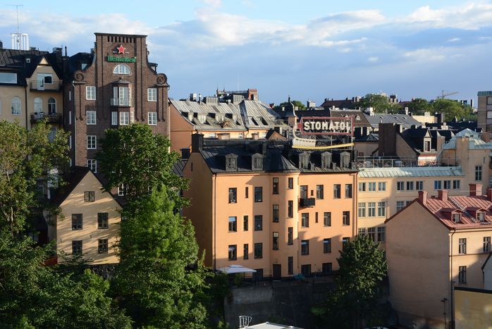 Blick von einem Aussichtspunkt auf Södermalm Blick von einem Aussichtspunkt auf Södermalm