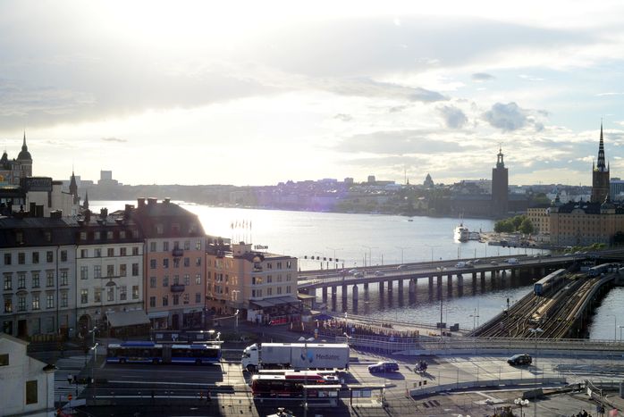 Über Slussen Richtung Sonnenuntergang Über Slussen Richtung Sonnenuntergang