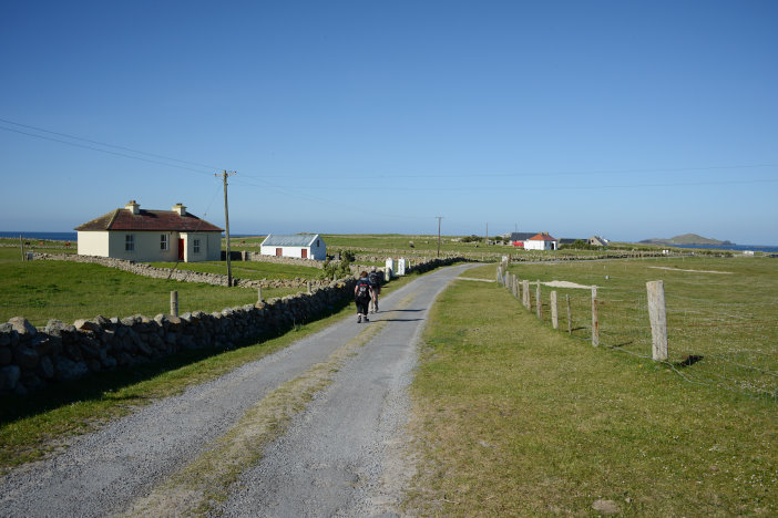 Die Bebauungsdichte auf Omey Island ist überschaubar Die Bebauungsdichte auf Omey Island ist überschaubar