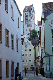 Bild: Abends in Füssen - Blick auf das Schloß Bild: Abends in Füssen - Blick auf das Schloß