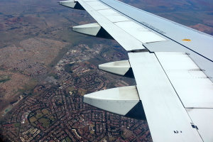 Bild: Landeanflug auf Johannesburg Bild: Landeanflug auf Johannesburg