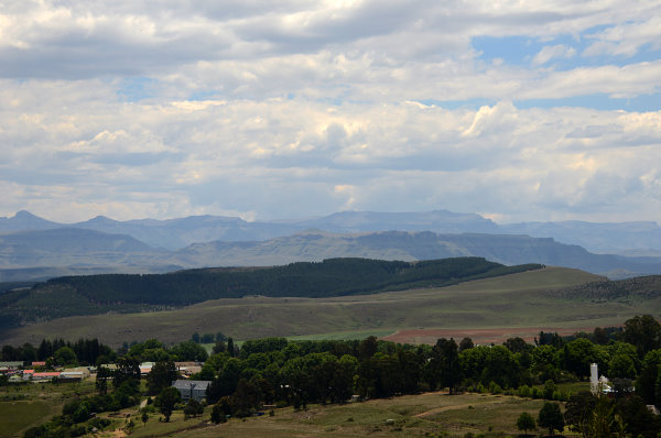 Die Drakensberge im Dunst Die Drakensberge im Dunst