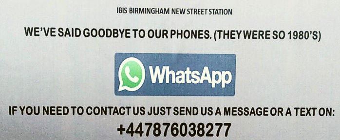 Bild: Rezeption über whatsapp Bild: Rezeption über whatsapp