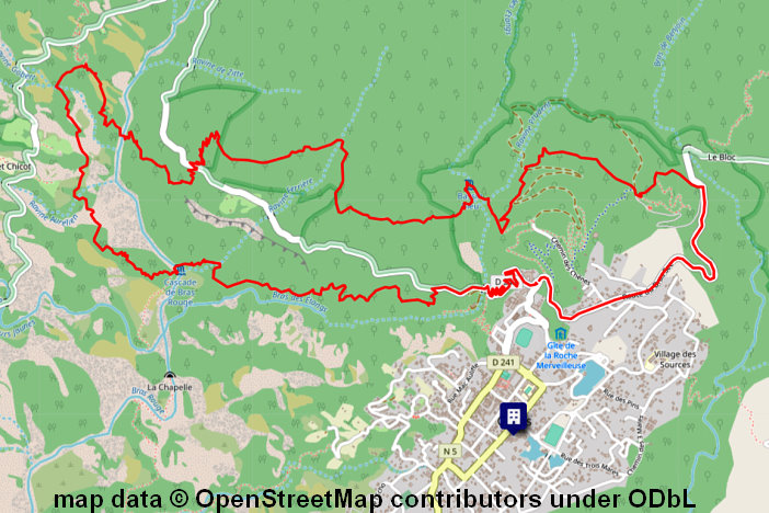 Karte der Wanderung Karte der Wanderung