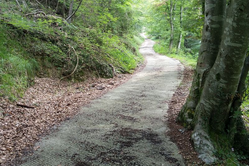 Betonierte Wanderweg. Wo gibt's denn sowas? Betonierte Wanderweg. Wo gibt's denn sowas?