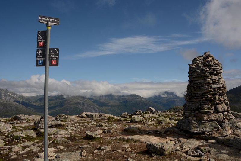 Am Gipfel des Skredfjellet Am Gipfel des Skredfjellet