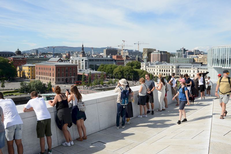 Von oben hat man einen schönen Blick über Oslo Von oben hat man einen schönen Blick über Oslo