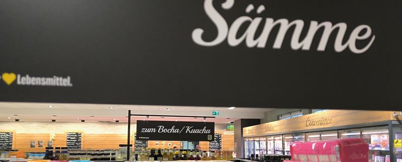 Schilder im Supermarkt auf Bayerisch Schilder im Supermarkt auf Bayerisch